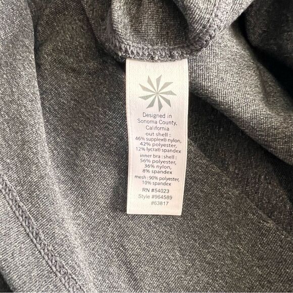 Athleta Heather Grey & White Striped Athletic Bra Tank Top - Picture 14 of 14